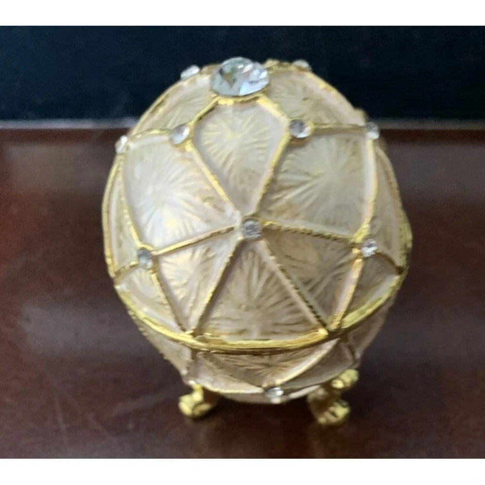 Accents Faberge Egg inspired Trinket Box‎ with Rhinestones